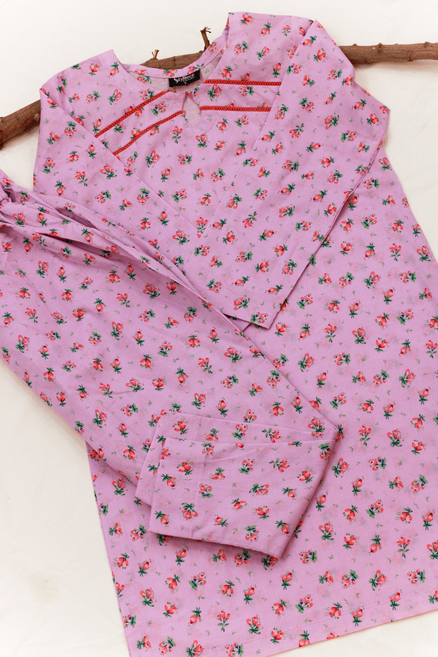 Lilac-Printed 2 Piece